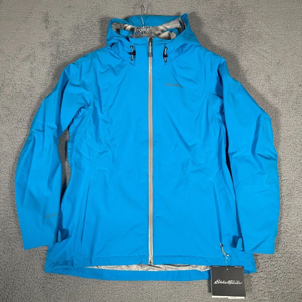 Eddie Bauer Jacket‎ Womens Large Blue All Mountain Stormrepel Weatheredge Plus